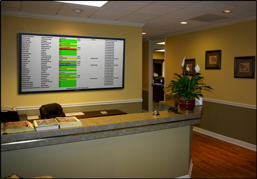 Receptionist Large Screen Display